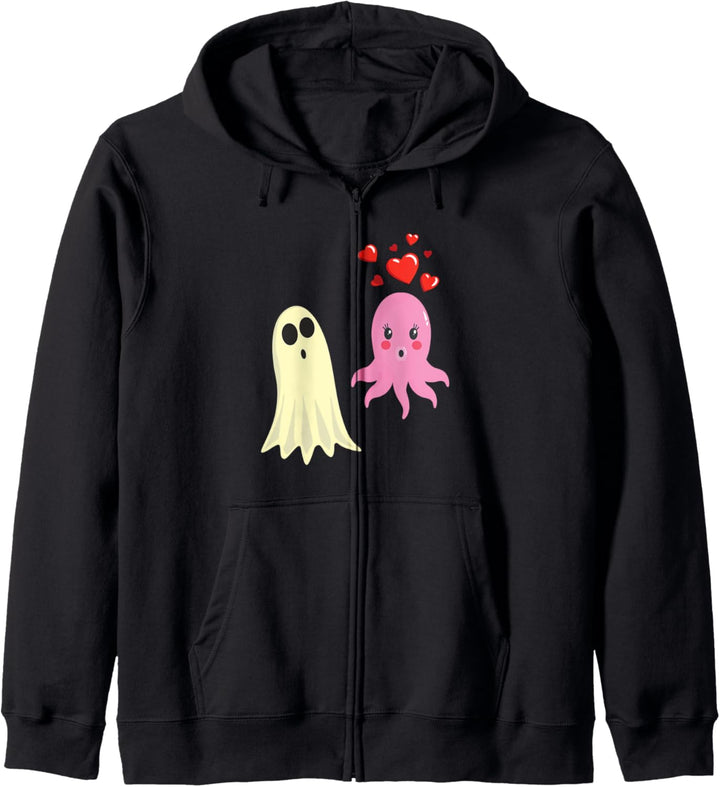 Octopus liebt Geist lustige Halloween-Party Kapuzenjacke