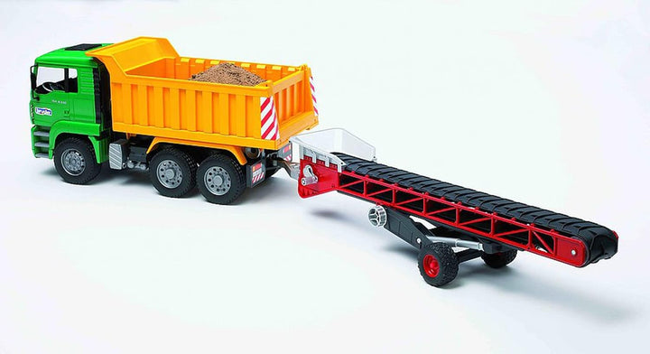 bruder 02031 - Förderband, klappbare Deichsel, höhenverstellbares Fahrgestell - 1:16 Transportband F