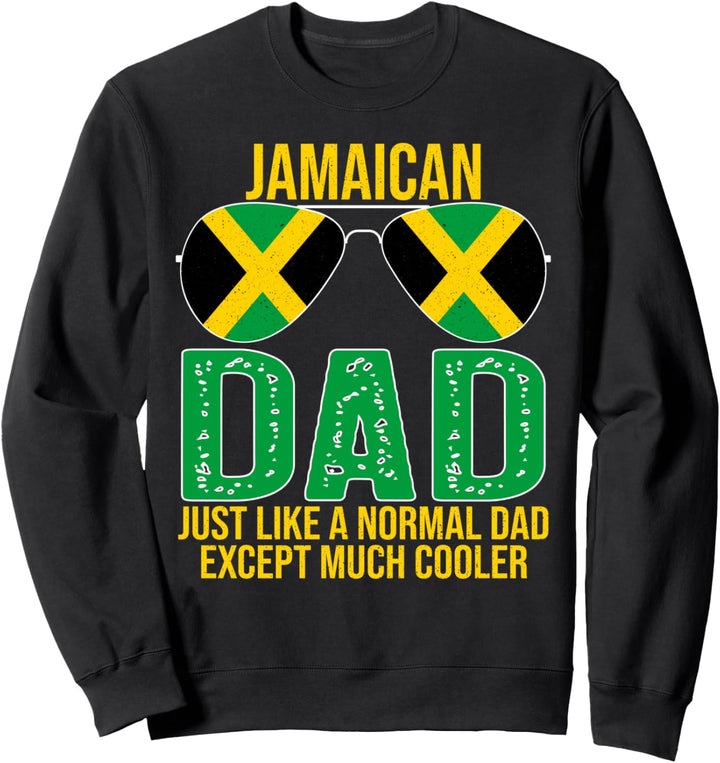 Vintage Jamaican Dad Jamaica Flag Sunglasses Father's Day Sweatshirt