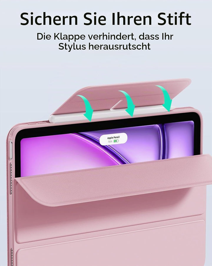 ESR für iPad Air 13 Zoll M2 Hülle, iPad Air 2024 Hülle mit Stifthalter, abnehmbare magnetische Abdec
