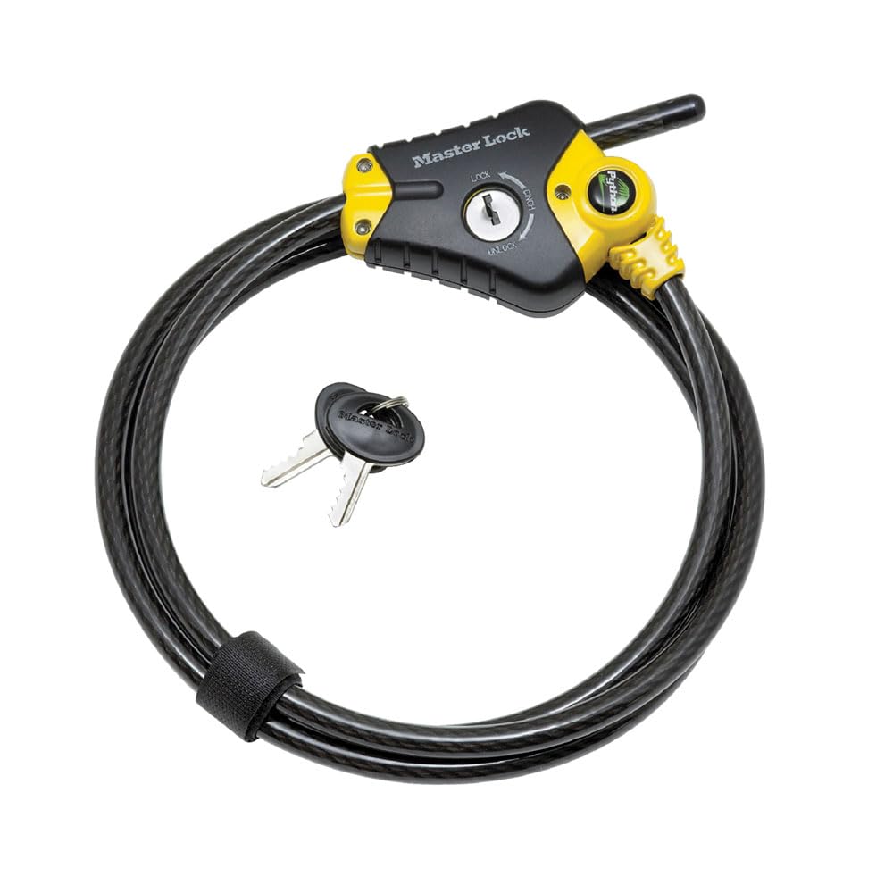Master Lock 8413DPF Python-Kabelschloss mit Schlüssel, 1 Stück 6' x 3/8" diameter, 6' x 3/8" diamete