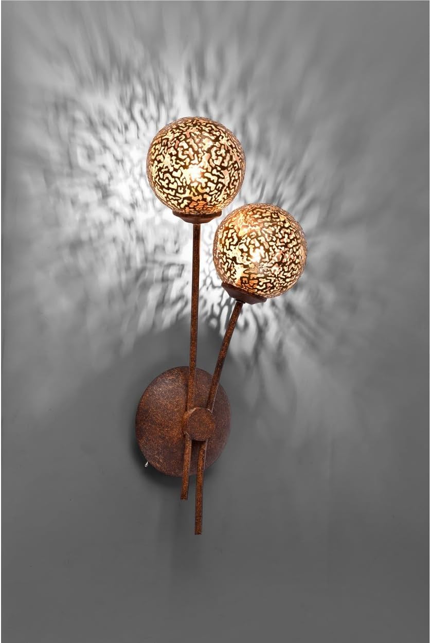 Paul Neuhaus 9032-48, Wandleuchte, Aluminium, Rost, 17 x 18 x 19 cm