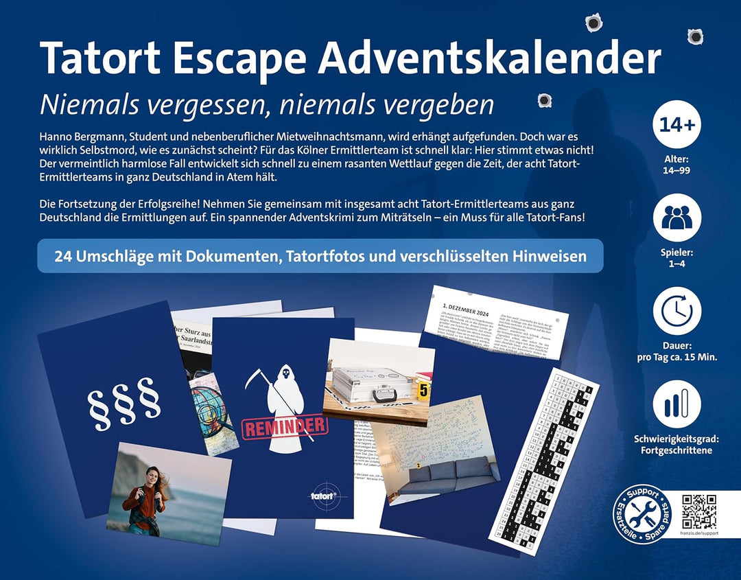 FRANZIS 67227 - Tatort Escape Adventskalender: Niemals vergessen, niemals vergeben.