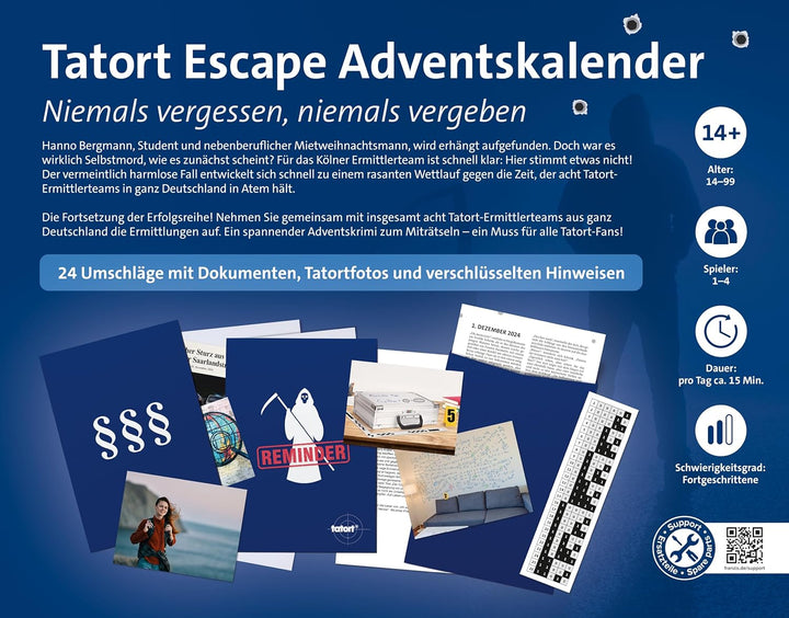 FRANZIS 67227 - Tatort Escape Adventskalender: Niemals vergessen, niemals vergeben.