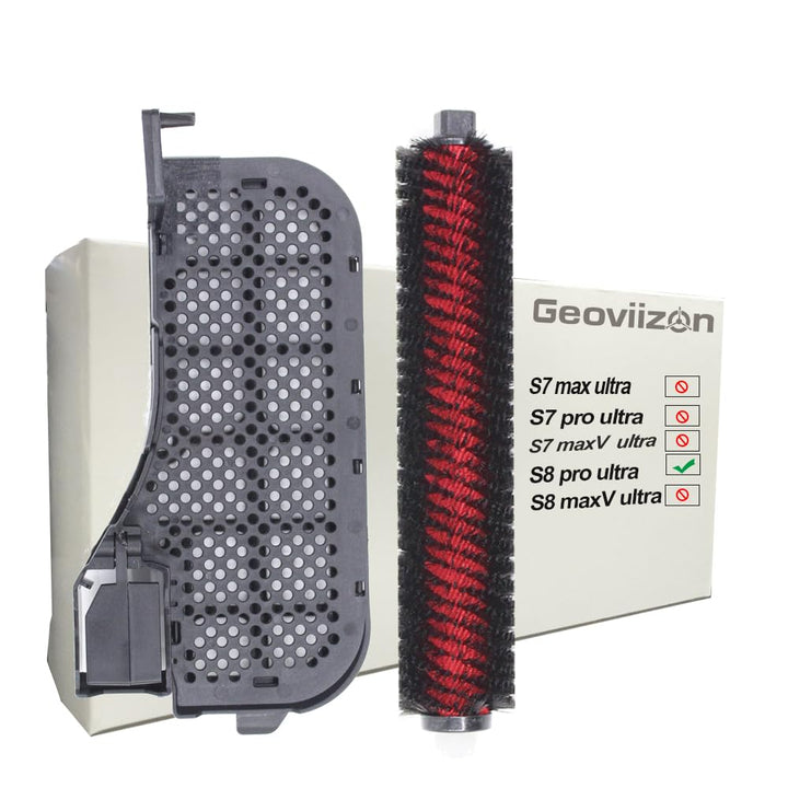 Geoviizon Wartungsbürste & Wasserfilter Assembly Zubehör Kompatibel mit Roborock S8 Pro Ultra Vollst