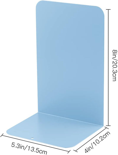 MSDADA Buchstützen aus Metall L, 102x203x135mm, 4 Paar CD Buchständer Kinder, Bücherregal für Schule