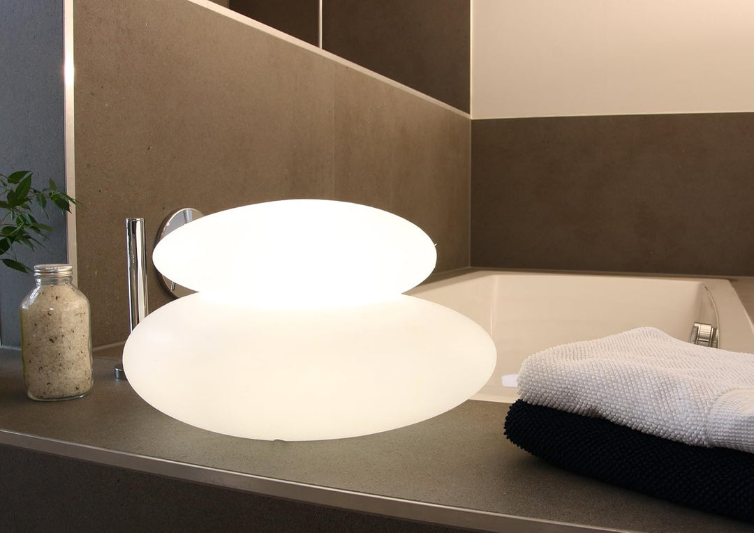 8 seasons design | Shining Stone Lampe LED, Polyethylen Weiss Ø 39 cm LED RGB Ø 39 cm Weiss, LED RGB