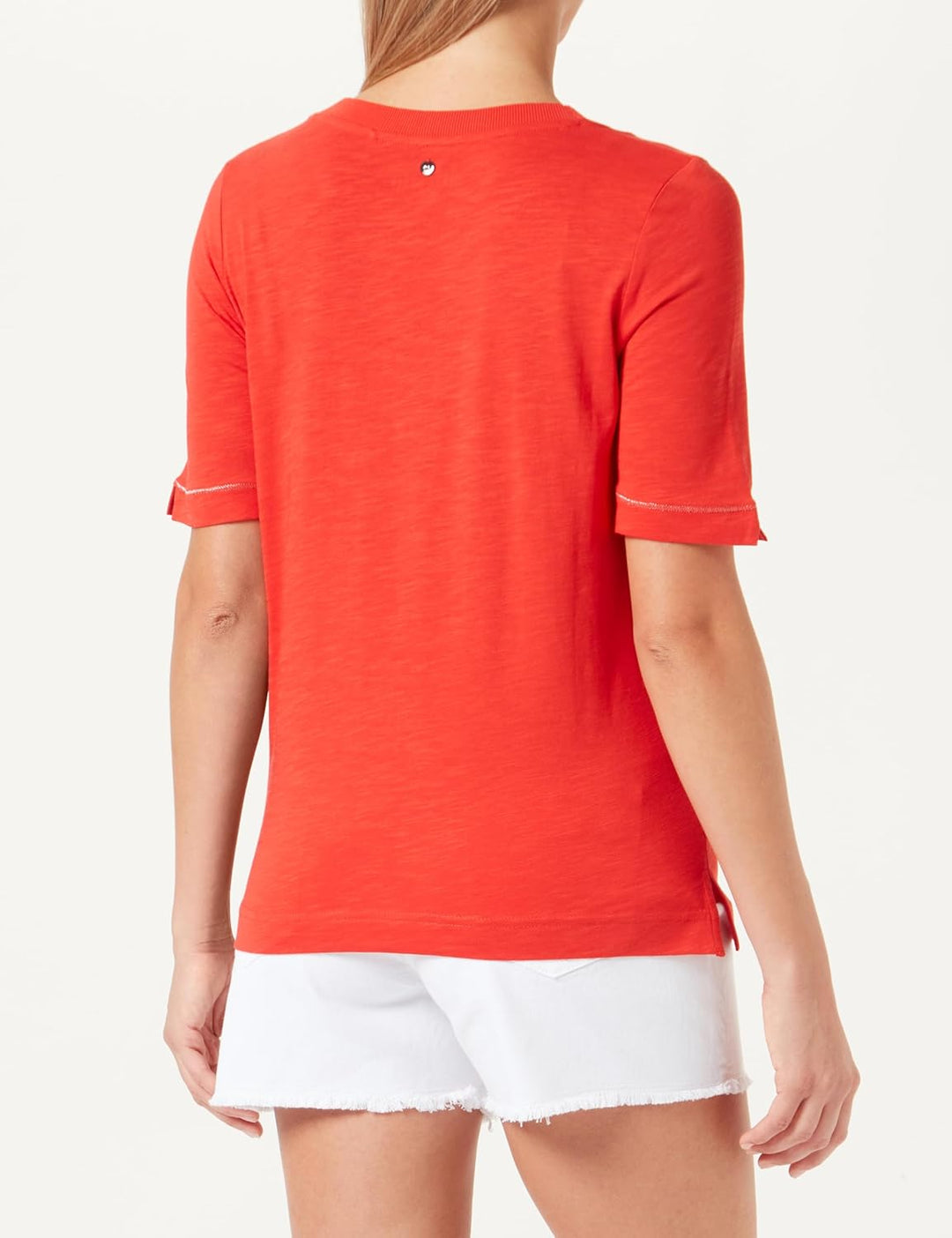 Gerry Weber Damen Blusenshirt mit Materialmix Langarm unifarben 36 Fire, 36 Fire