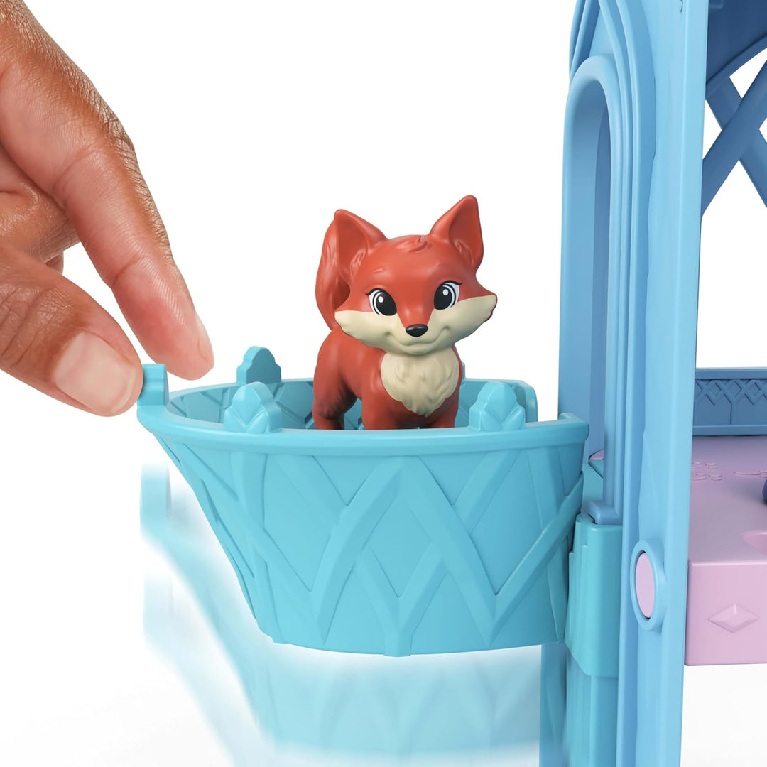 Mattel Disney Die Eiskönigin ELSA Spielset mit Kleiner Puppe bestehend aus 10 Spielbereichen, 3 Tier