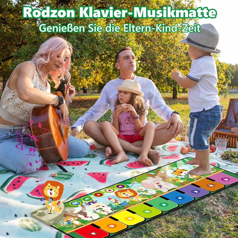 Rodzon 63301 Baby Spielzeug ab 1 Jahr, Musikmatte Kinder 19 Liedern 10 Tieren, Kinderspielzeug ab 1