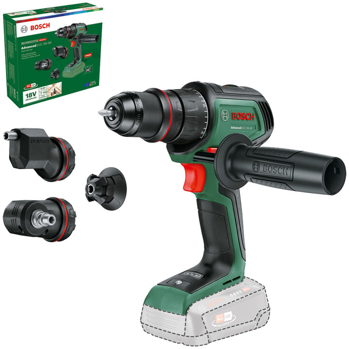 Bosch Akku-Bohrschrauber AdvancedDrill 18V-80 QuickSnap (zum Bohren und Schrauben; 18V; Metallbohrfu