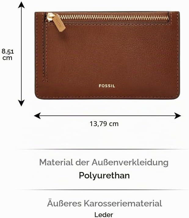 Fossil Damen Logan Card Case, Braun