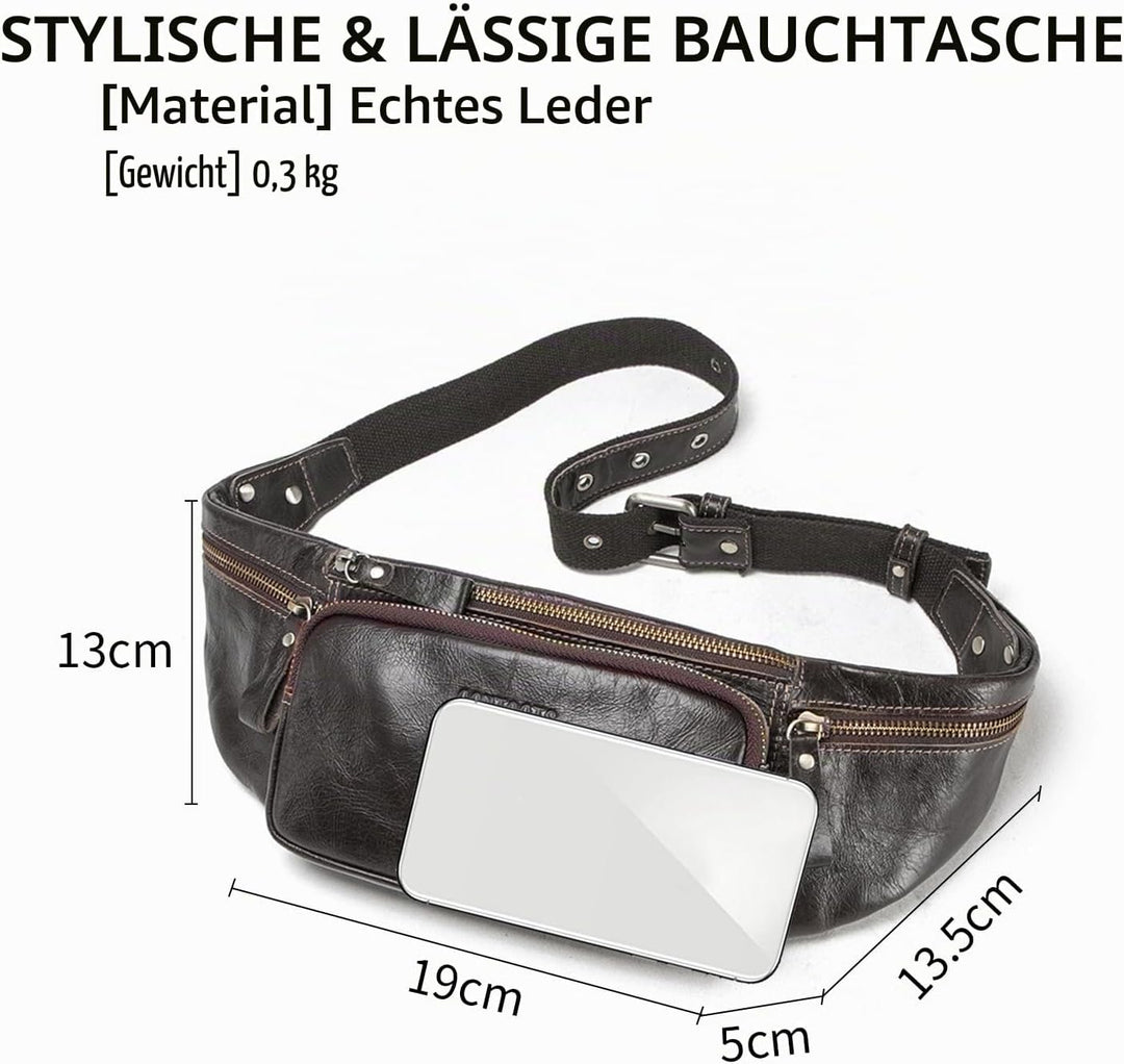 FANDARE Gürteltasche Bauchtasche Brusttasche Herren Sling Bag wasserdichte Geeignet Hüfttasche Junge