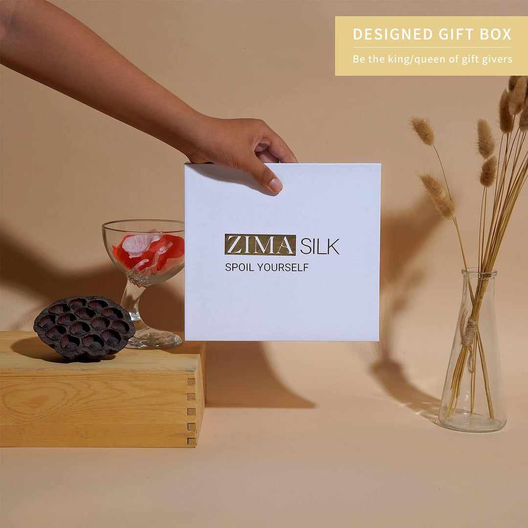 ZIMASILK 22 Momme Schlafhaube aus 100% Maulbeerseide für Frauen, Haarpflege, natürliche Seide zum Sc