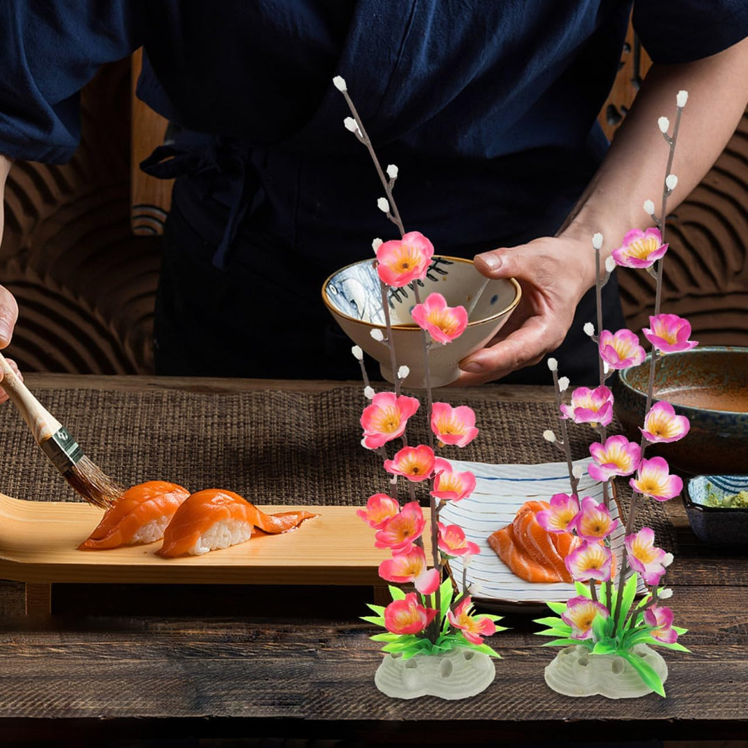 BESPORTBLE 4 StüCk Sashimi Dekoration Blume KüNstliche Sushi Teller Deko Japanische Plattendekoratio