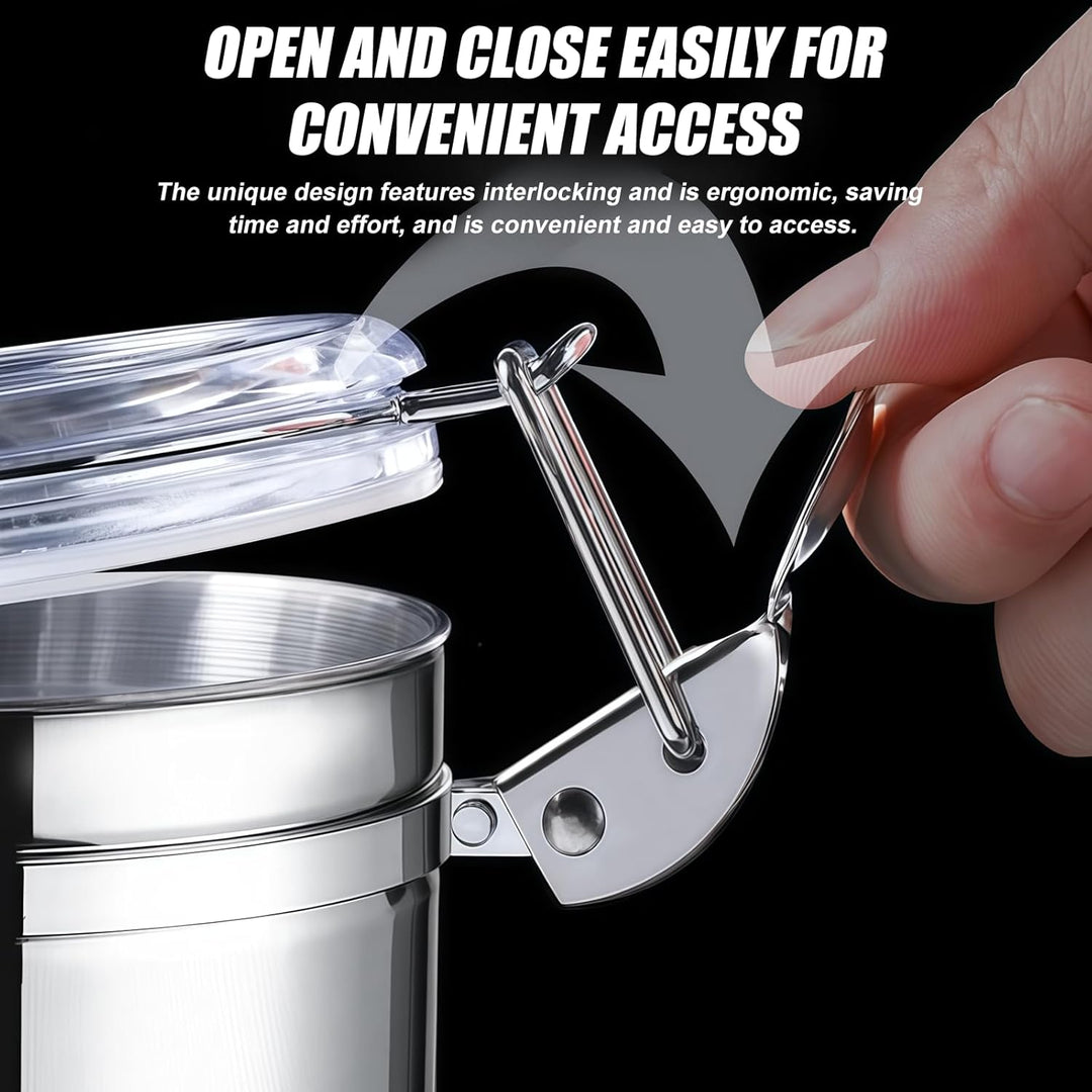 2Pcs Premium Kaffeedose: 1.1L Kaffeedose Luftdicht mit Deckel, Edelstahl Dose zur Aufbewahrung, Arom