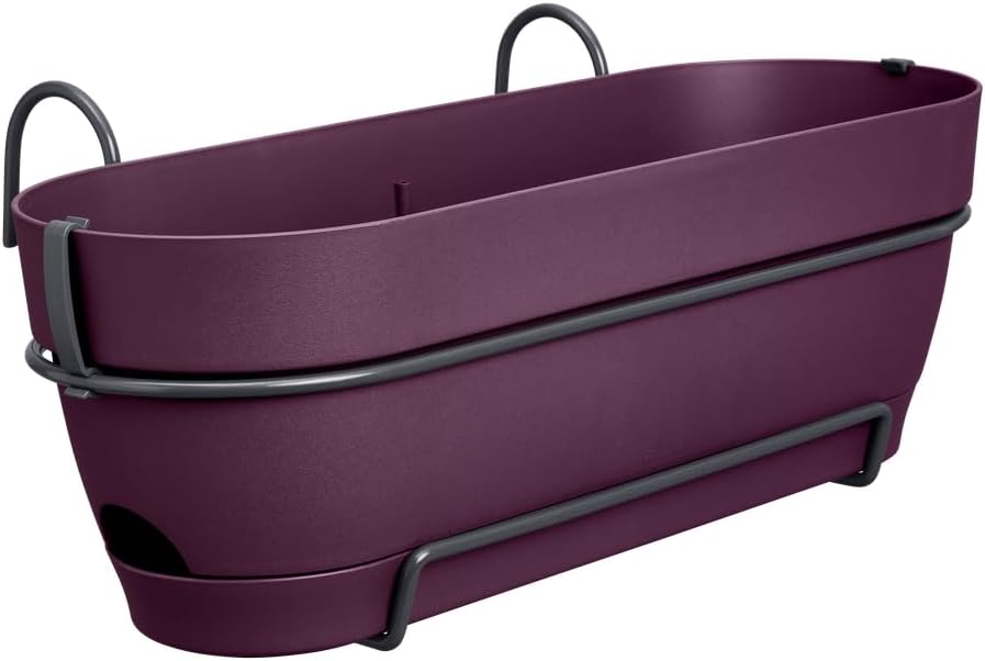elho Vibia Campana Balkonkasten Allin1 50 mit Wasserreservoir - Blumentopf Balkongeländer - 100% rec