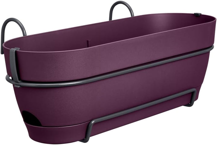 elho Vibia Campana Balkonkasten Allin1 50 mit Wasserreservoir - Blumentopf Balkongeländer - 100% rec