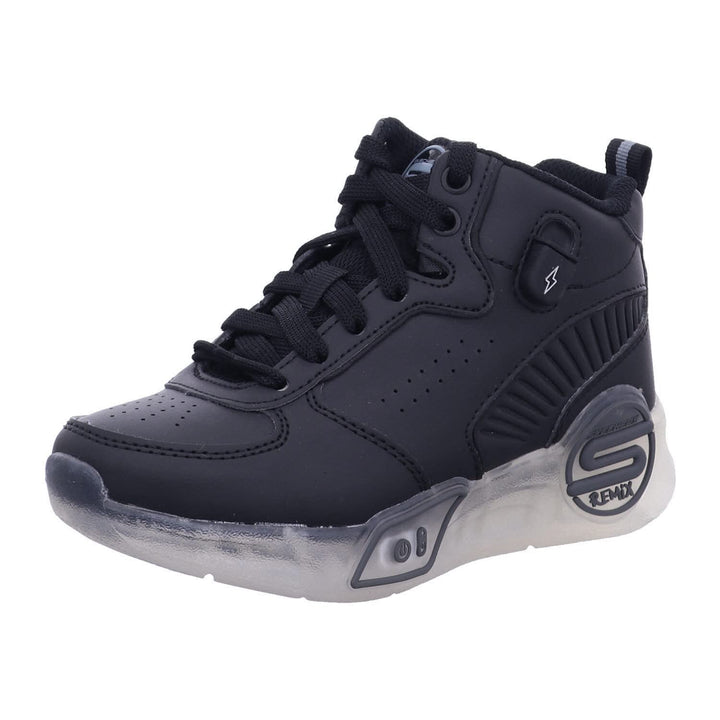 Skechers Jungen 400620l Schwarz Sneaker, Schwarzer Synthetischer Goldrand