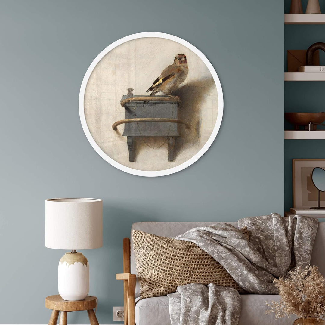 K&L Wall Art Runder Bilderrahmen aus Holz für Poster 30cm Ø MDF Holzrahmen modern Rund Acrylglas mit