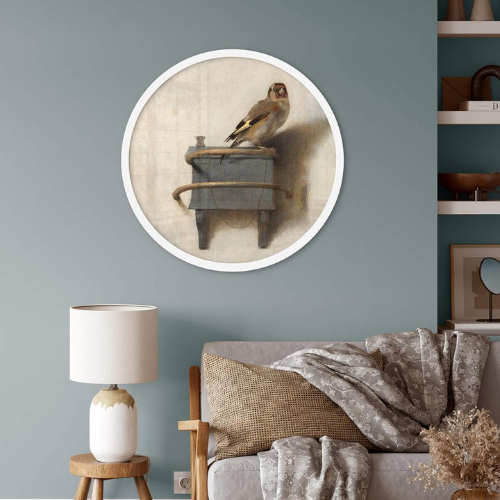 K&L Wall Art Runder Bilderrahmen aus Holz für Poster 30cm Ø MDF Holzrahmen modern Rund Acrylglas mit