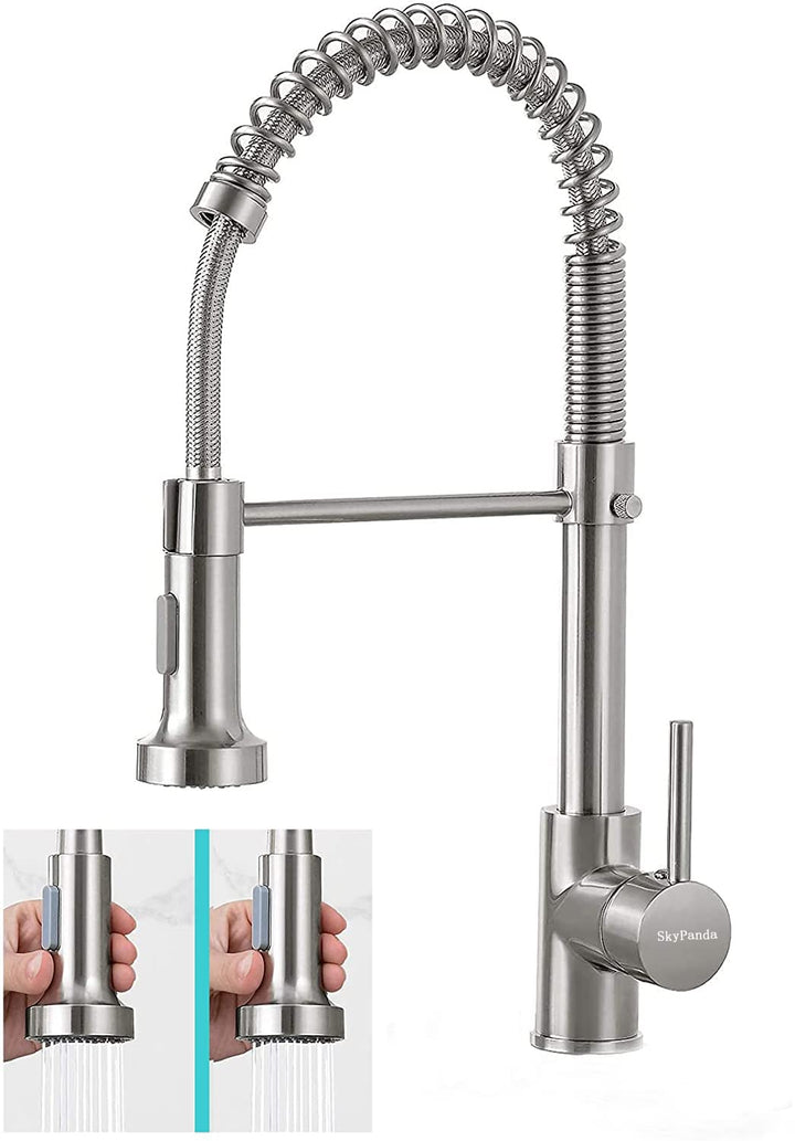 Wasserhahn Küche, Hoher Bogen Hochdruck Küchenarmatur mit Herunterziehen Brause Armatur 360° drehbar