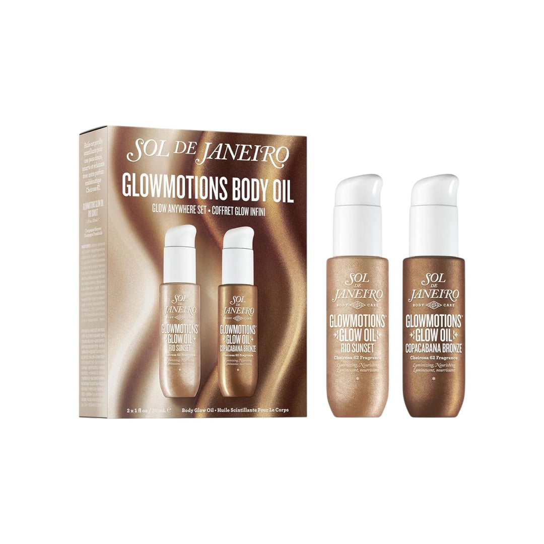 Sol de Janeiro GLOWMOTIONS DUO SET, Körperöl mit Schimmer, Zwei Finishes, Cheirosa 62™ Duft, Pflegen