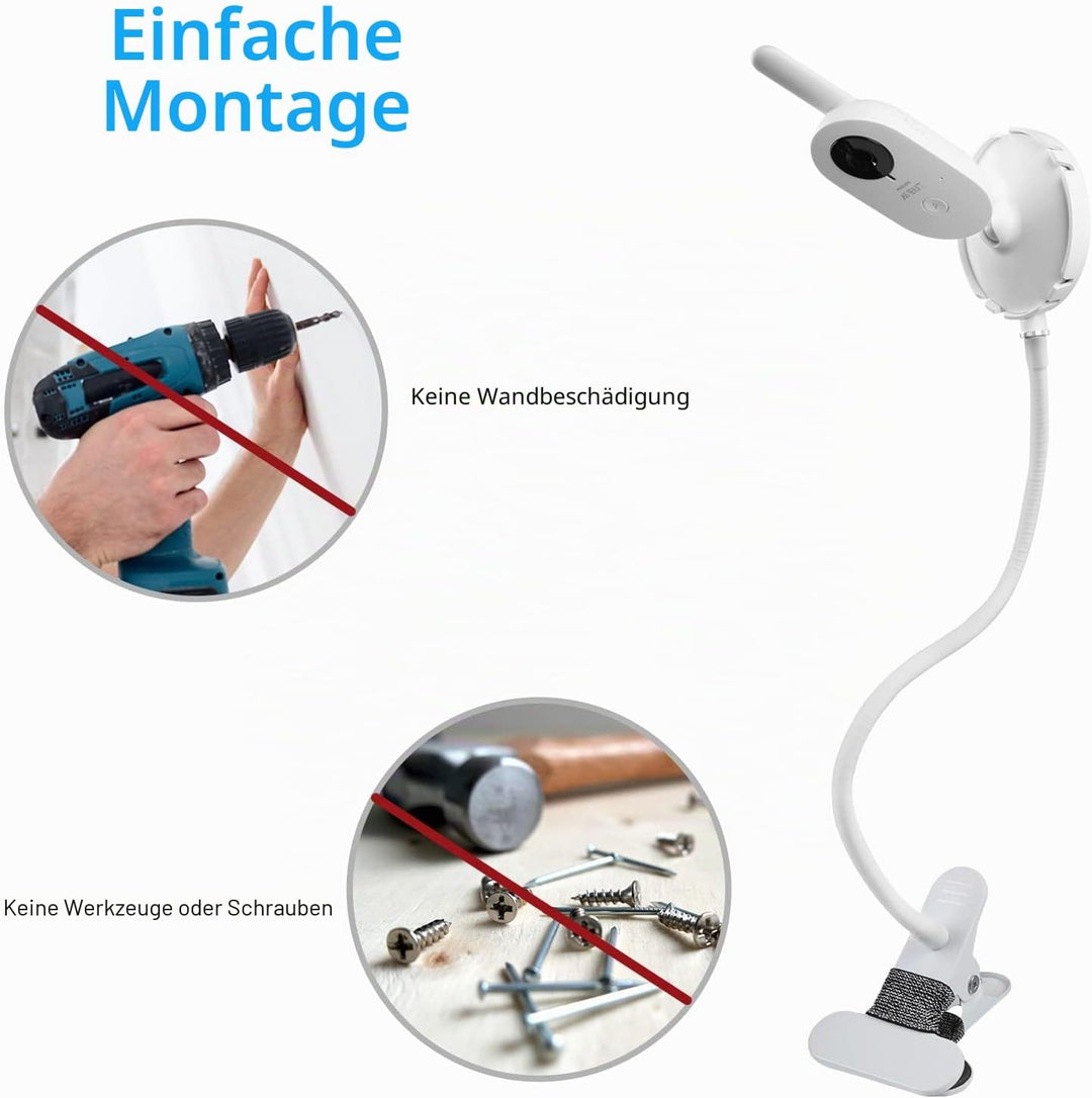 HOLACA Babyphone Clip-Halterung für Philips Avent Video Babyphone mit Kamera SCD833/26, SCD843/26, S