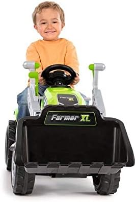 Smoby 7600710109 - Traktor Farmer XL-Loader - Trettraktor mit Anhänger, Trailer verfügt über Tragkra