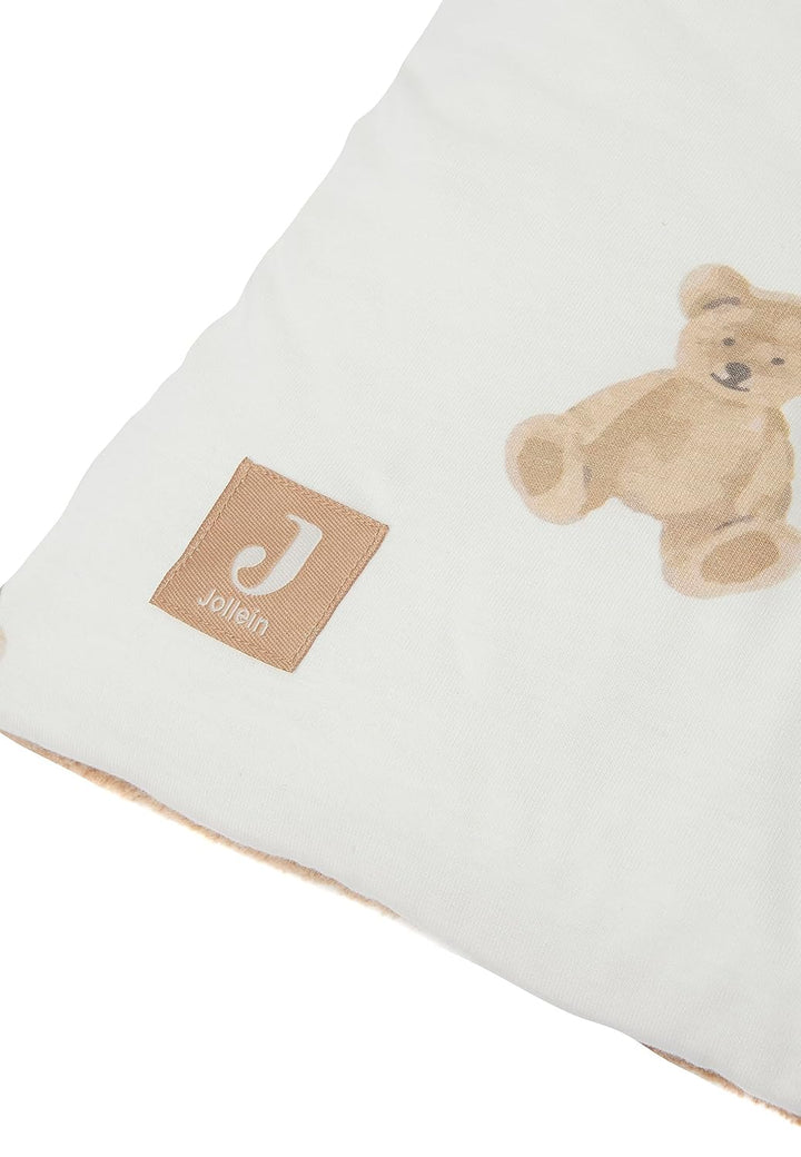 Jollein Krabbeldecke für Baby - Teddy Bear - Bio-Baumwolle - Laufgittereinlage - 75x95 cm - Spieldec