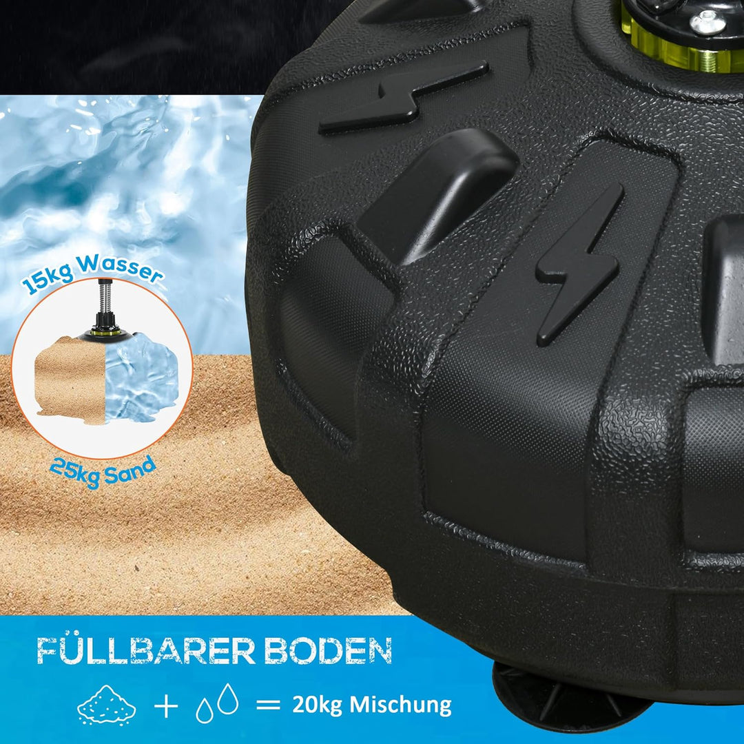 SPORTNOW Punchingball, 145-180 cm höhenverstellbarer Standbox-Trainer Boxsack mit Saugnapf, Kunstled