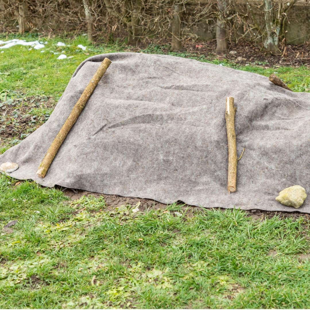 Andermatt Biogarten Kompostvlies aus Schafwolle 250 x 220 cm – natürliche Kompostabdeckung, atmungsa