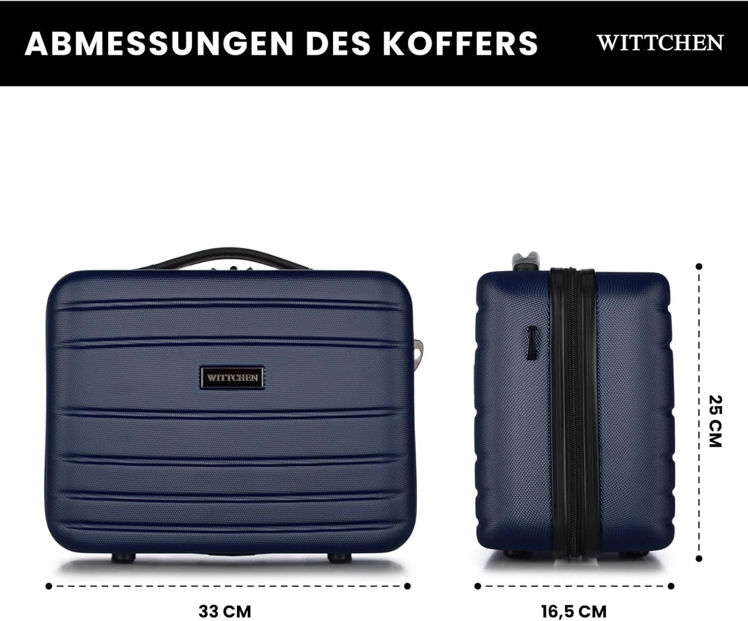 WITTCHEN Globe Line Kosmetikkoffer Reisekoffer Handgepäck Kabinenkoffer Hartschale aus ABS Zahlensch