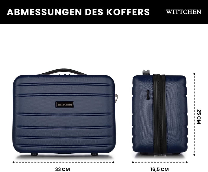 WITTCHEN Globe Line Kosmetikkoffer Reisekoffer Handgepäck Kabinenkoffer Hartschale aus ABS Zahlensch