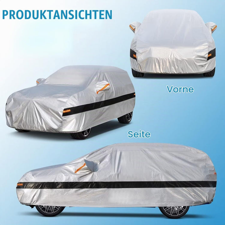 Holthly Autoabdeckung SUV 100% Wasserdicht, Auto Abdeckplane für SUV Vollgarage Regen Sonne Staub UV
