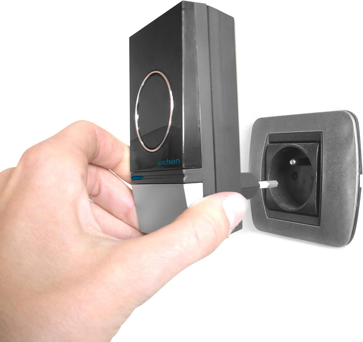 Avidsen 102326 Nielsen 100 m Plug-In Wireless Door Chime with 32 Chimes High Gloss Black by Avidsen