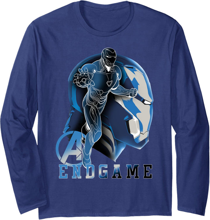 Avengers Endgame Iron Man Silhouette Poster Langarmshirt