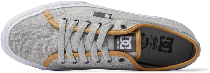 DC Shoes Herren Manual Sneaker 42.5 EU Grey Light Grey, 42.5 EU Grey Light Grey