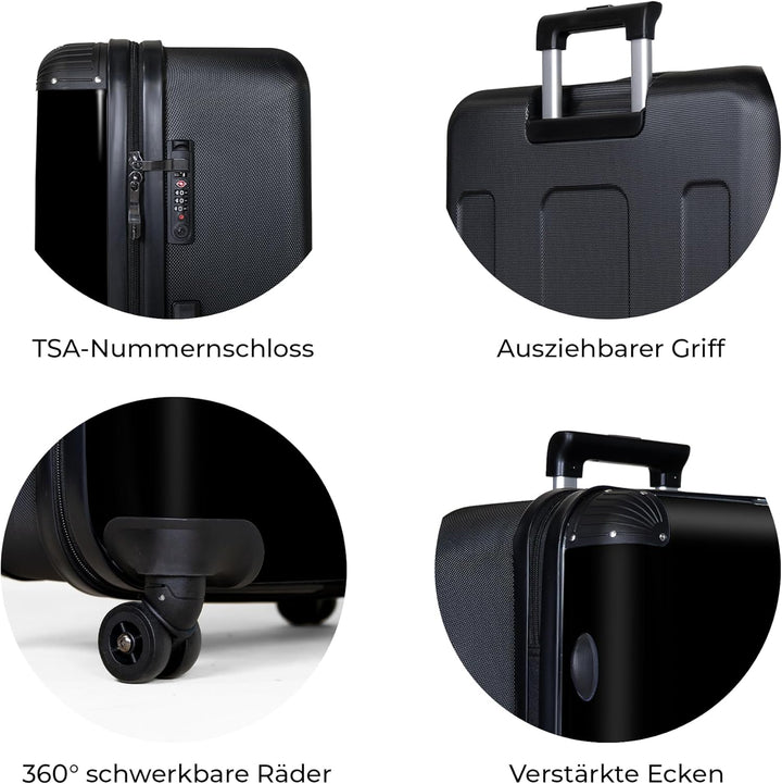 Koffer XL Gross 77x51.5x28 cm Reisekoffer mit Rollen Leicht Trolley grosser Hartschalenkoffer Rollko