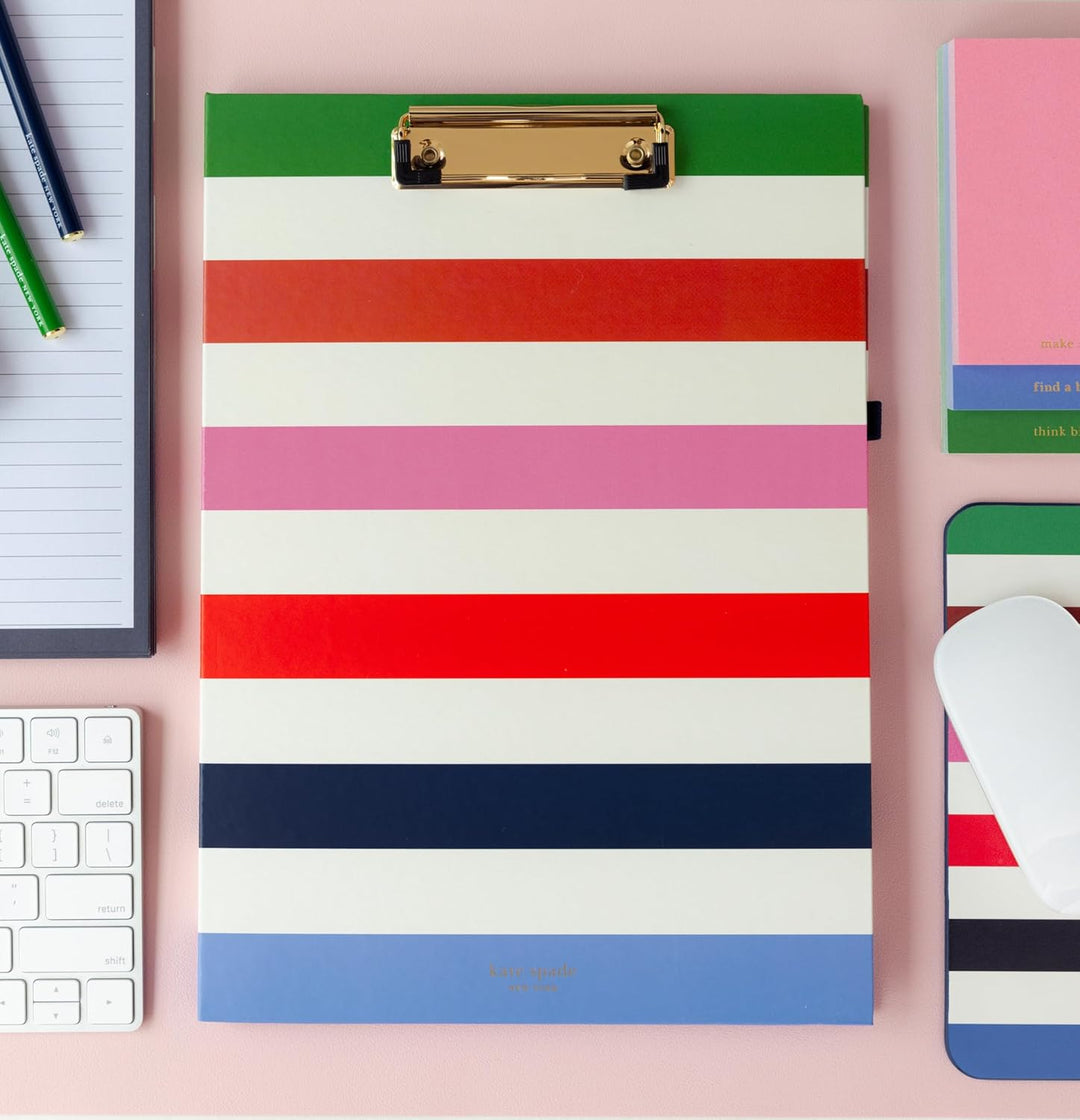 Kate Spade New York Klemmbrett-Folio mit niedrigem Profil-Clip, professionelles Padfolio inklusive l