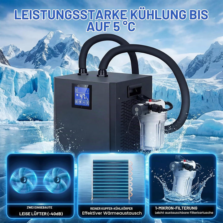 Eisbadkühler,1/3 PS Water Chiller Kit für Eisbad,eisbad kühlgerät 300L eisbad wasserkühler EisbadküH
