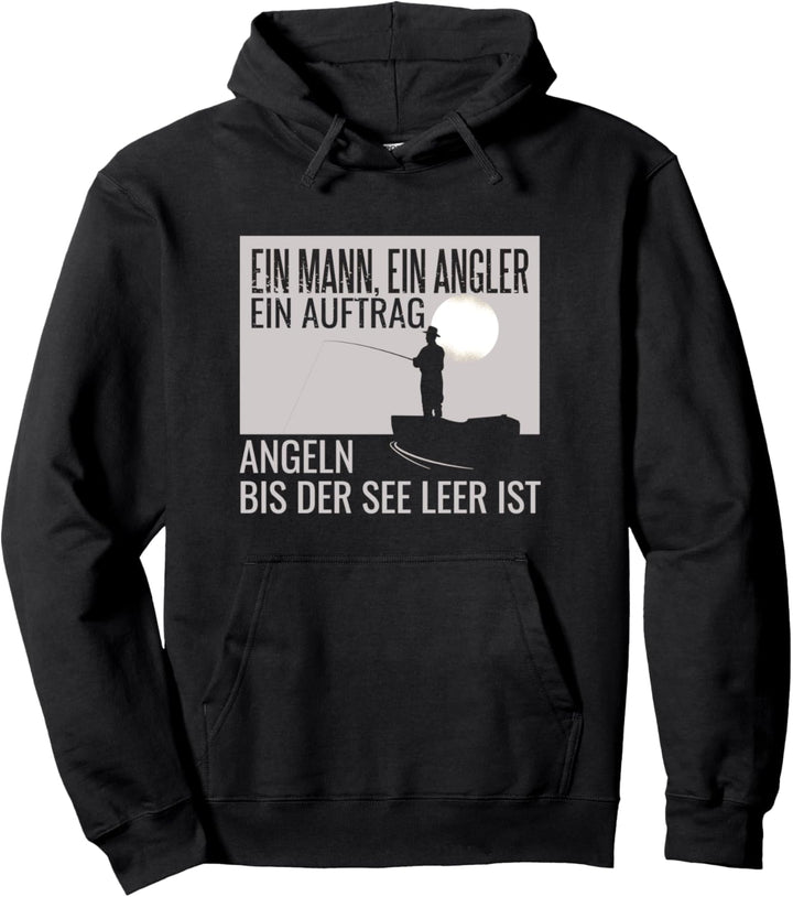 Lustiges Angler Motiv Seeangeln See Fischfang Hobby Karpfen Pullover Hoodie
