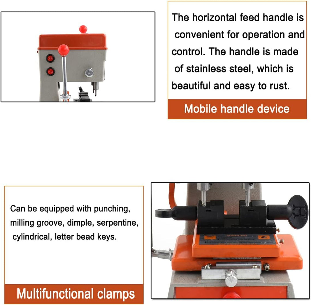 Schlüsselkopiermaschine 220V 100W Schlüssel Schneidemaschine, Professionelle Schlüsselmaschine Verti