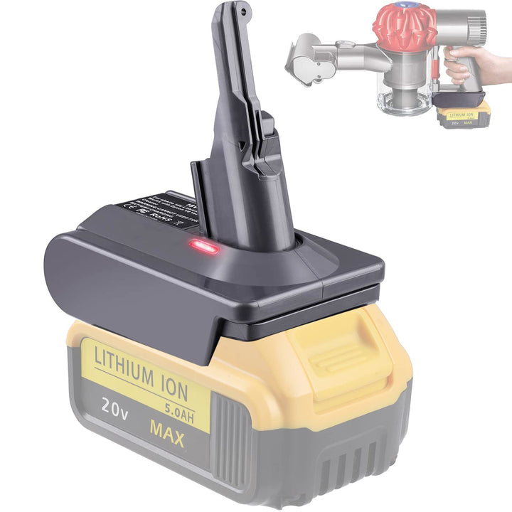 BTRUI Für Dyson V7 V8 Batterieadapter für Dewalt 20V Batterie konvertieren zu Dyson V7 V8 Animal Cor