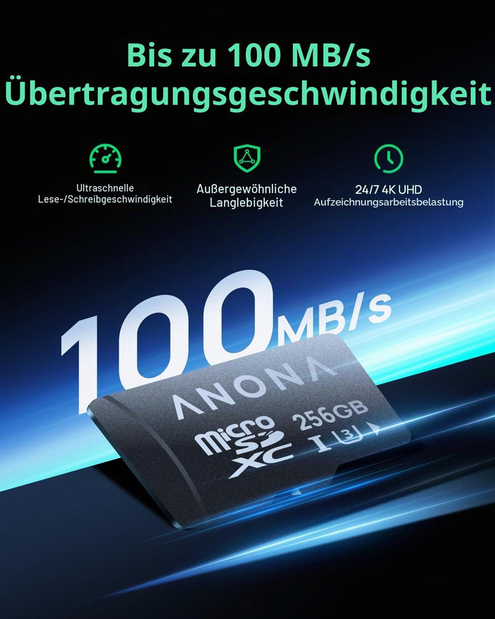 Anona Pano 4K Innenkamera mit 256 GB SD-Karte. Baby-/Haustierüberwachung per App, 360° Schwenk/Neige