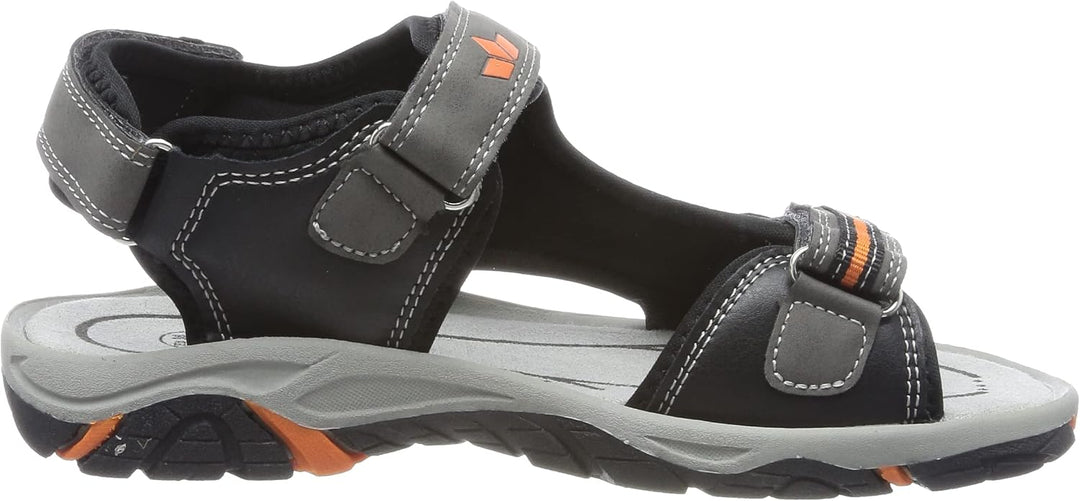Lico Jungen Emil VSandalen 25 EU Grau Schwarz Orange, 25 EU Grau Schwarz Orange