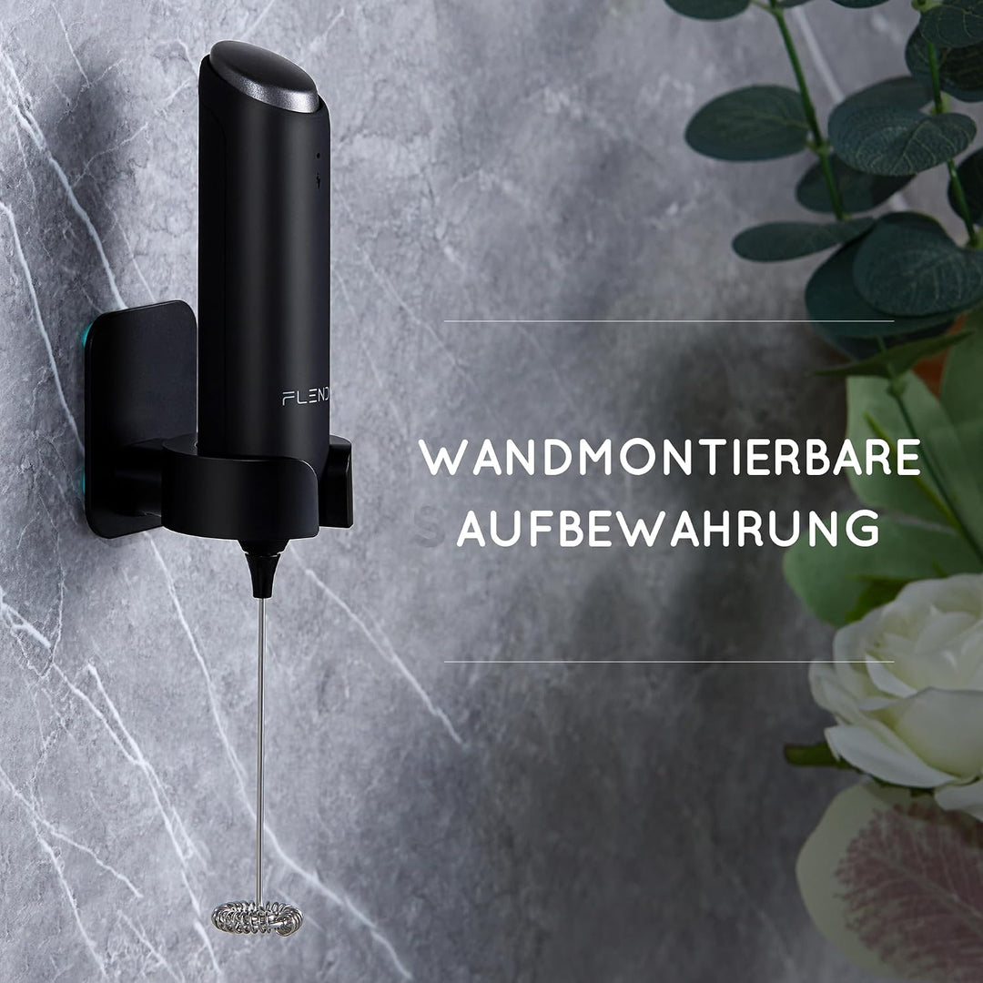 Wiederaufladbarer Hand Milchaufschäumer Stab, Aufschäumer Stab mit USB-C Ladehalterung, Mini Milchau
