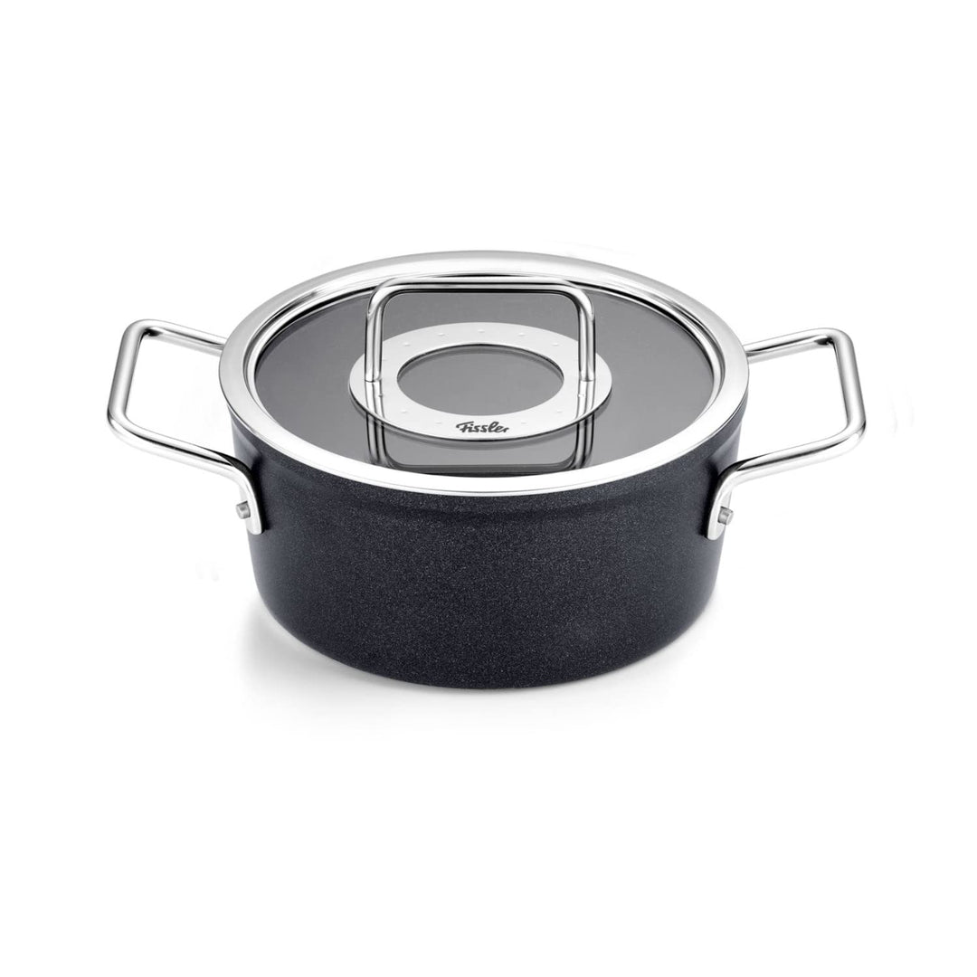Fissler Adamant / Aluminium-Kochtopf (Ø 20 cm, 2,7L) Töpfe-beschichtet mit Glas-Deckel, antihaftend