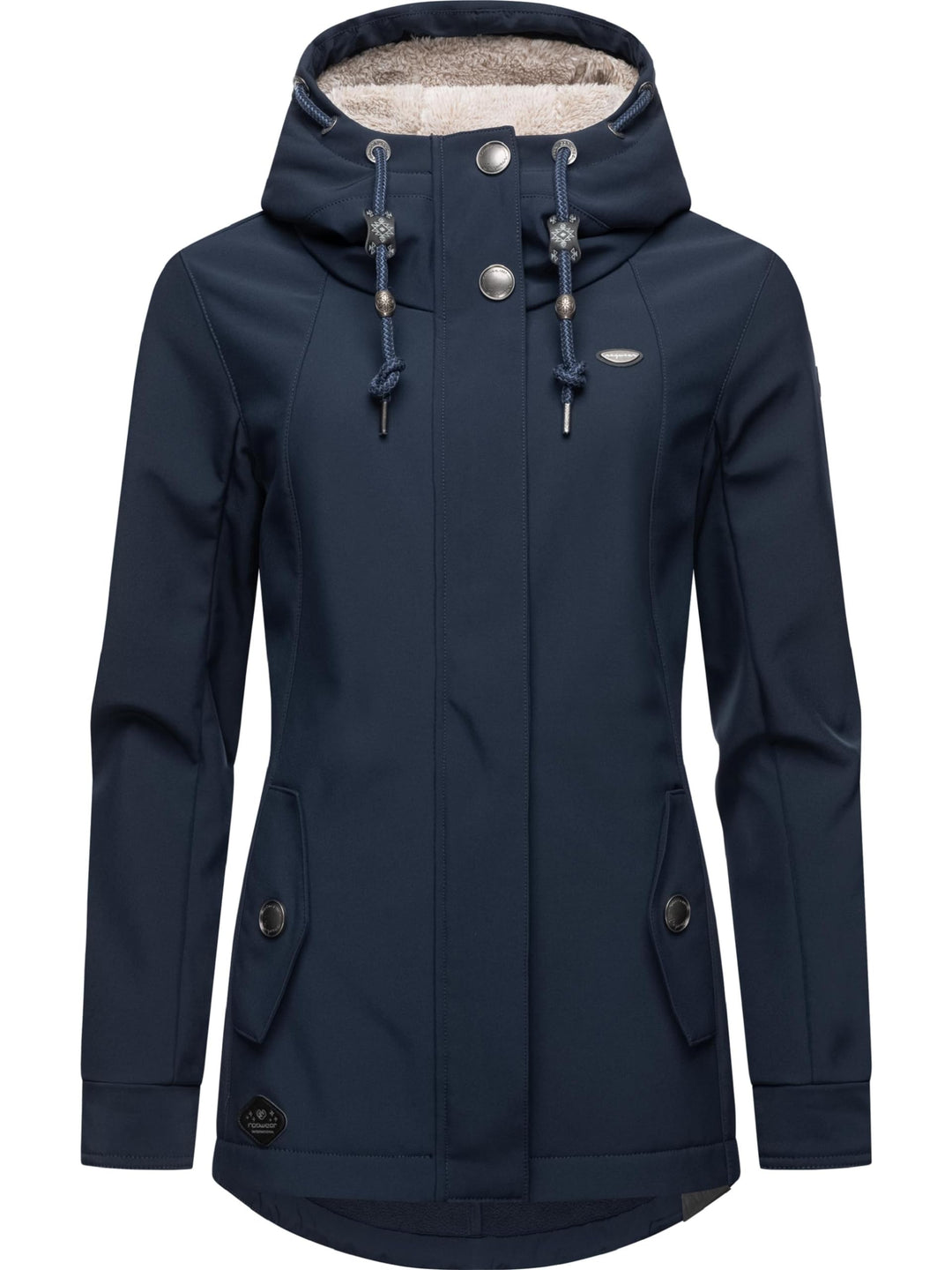 Ragwear Damen Übergangsjacke Funktionsjacke Softshelljacke wasserdicht atmungsaktiv mit Kapuze Monad