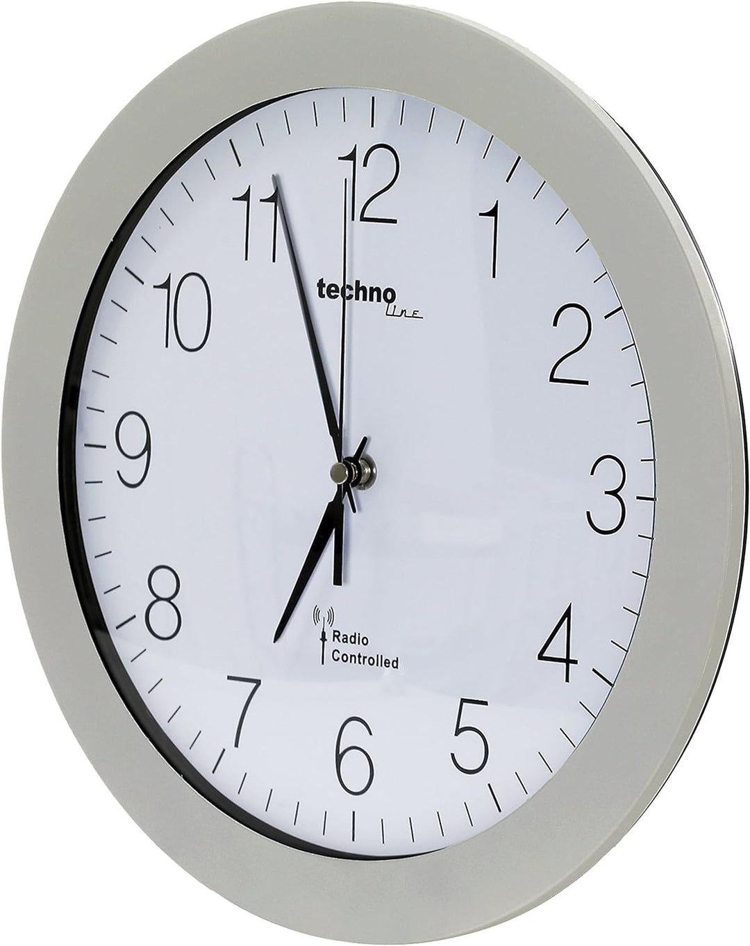 Technoline, WT 8000 Funk-Wanduhr, Ø 30cm, Silber &, WS 8005 Funk-Wanduhr, Silber-schwarz, 22,6 x 3 x